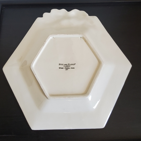 Vintage Fitz and Floyd Classics Winter Holiday Santa Plate - Picture 3 of 4